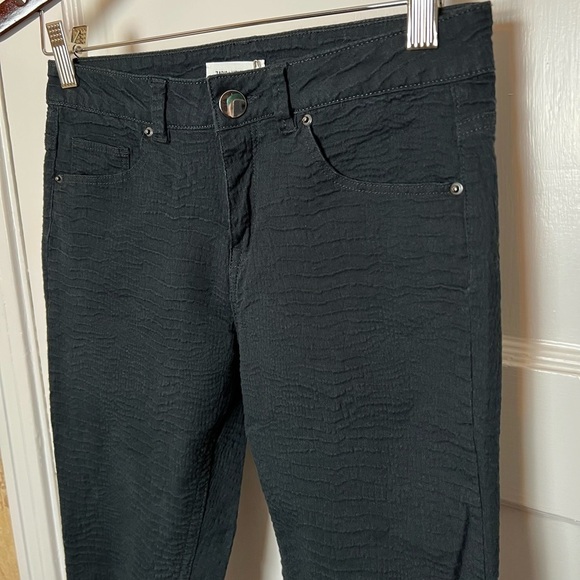 NWT ZADIG & VOLTAIRE Textured Tiger Stripe Cotton Crepe Ankle Crop Slim Pants XS - Picture 3 of 6